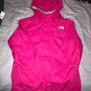 North Face Pink XS/Girl’s Large Light Rain Jacket